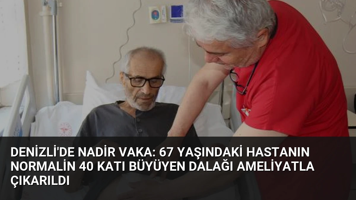 Denizli’de Nadir Vaka: 67 Yaşındaki Hastanın Normalin 40 Katı Büyüyen Dalağı Ameliyatla Çıkarıldı