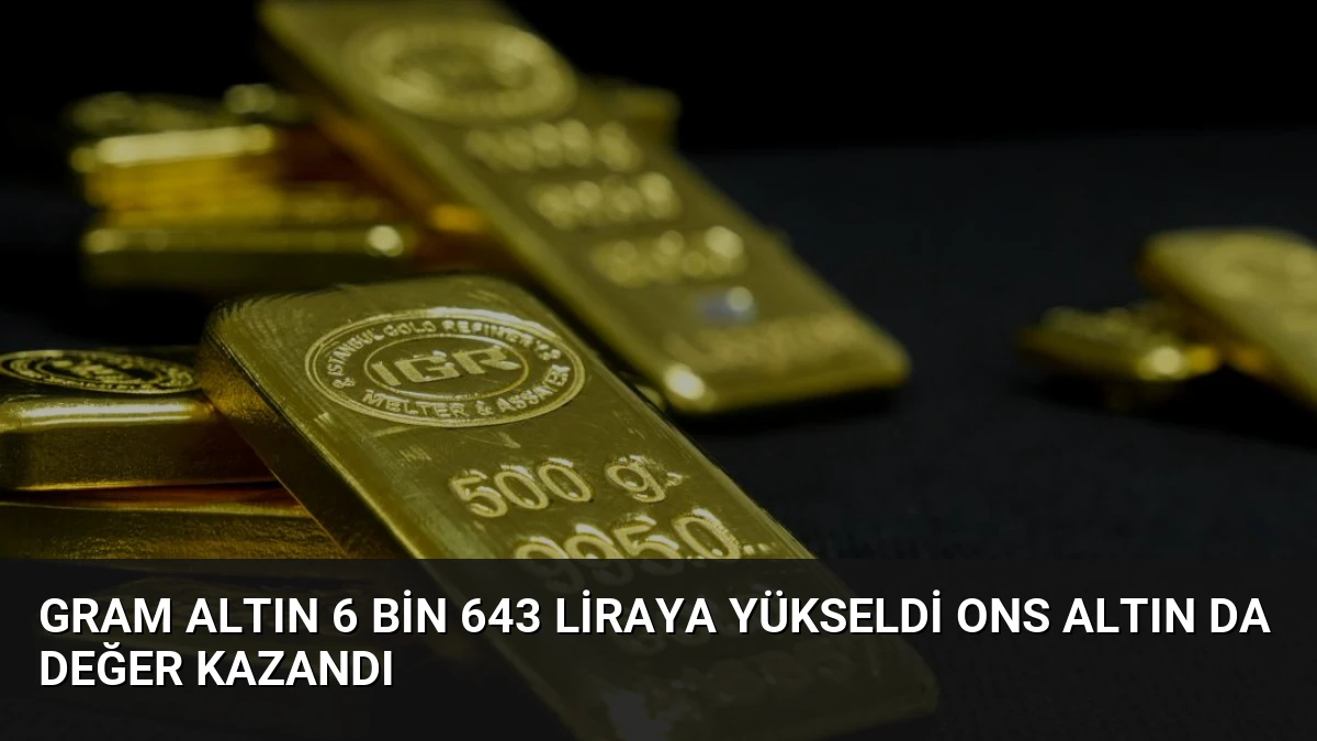 Gram Altın 6 Bin 643 Liraya Yükseldi Ons Altın da Değer Kazandı