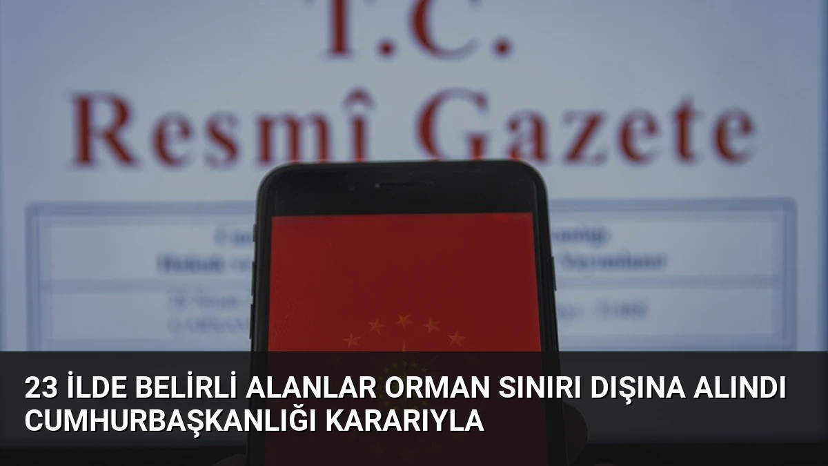 23 İlde Belirli Alanlar Orman Sınırı Dışına Alındı Cumhurbaşkanlığı Kararıyla