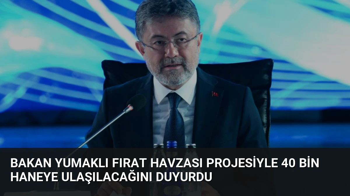 Bakan Yumaklı Fırat Havzası Projesiyle 40 Bin Haneye Ulaşılacağını Duyurdu